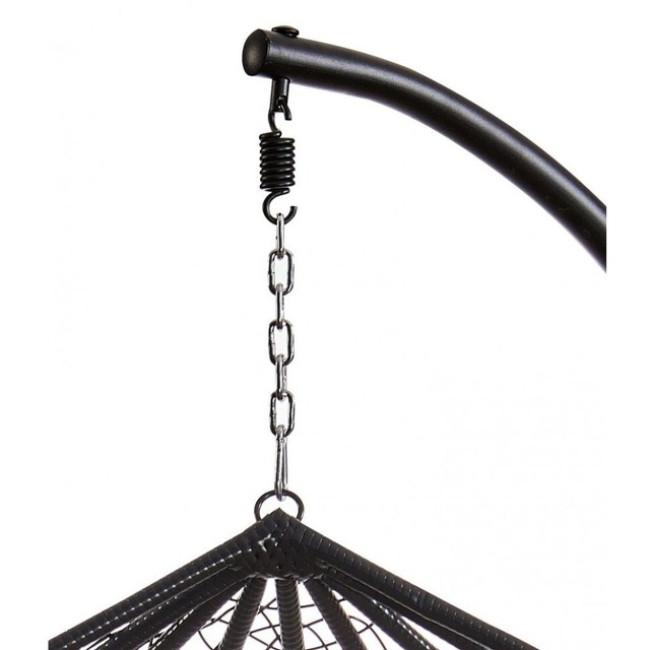 Подвесное кресло-качалка кокон Bonro 329 L (черно-серое)