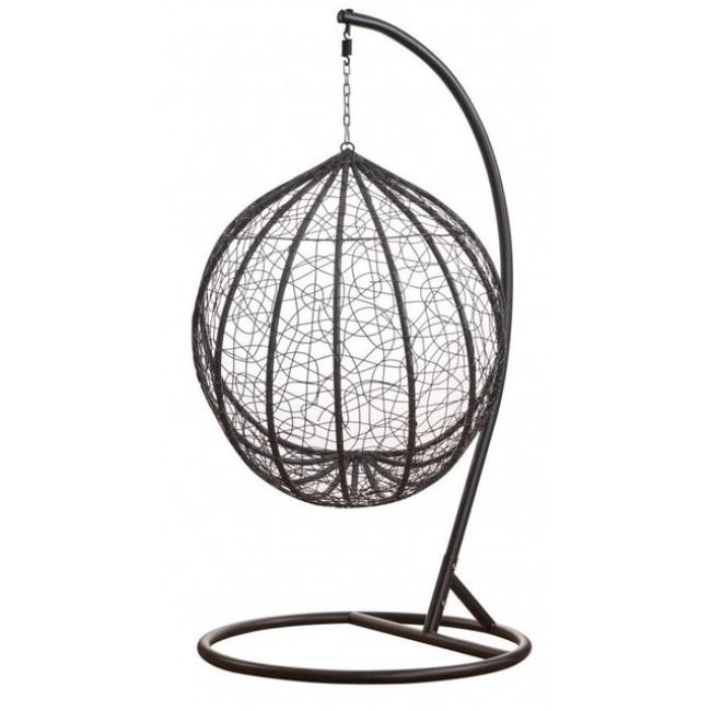 Подвесное кресло-качалка кокон Bonro 329 L (черно-серое)