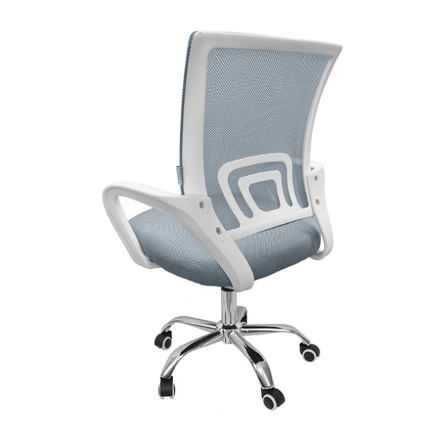 Крісло офісне Bonro 619 біло-сіре