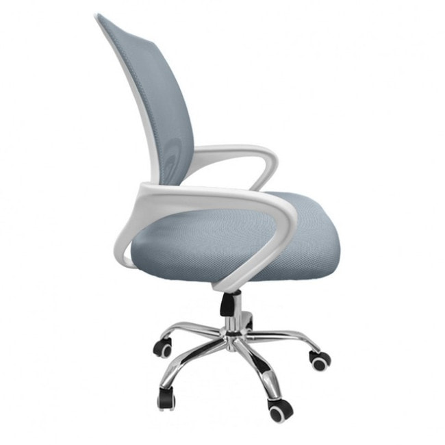 Крісло офісне Bonro 619 біло-сіре