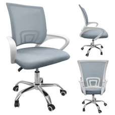 Крісло офісне Bonro 619 біло-сіре