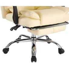 Кресло офисное с подставкой для ног Bonro B-058 бежевое