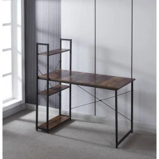 Стол письменный металлический лофт с полкой Bonro B-003