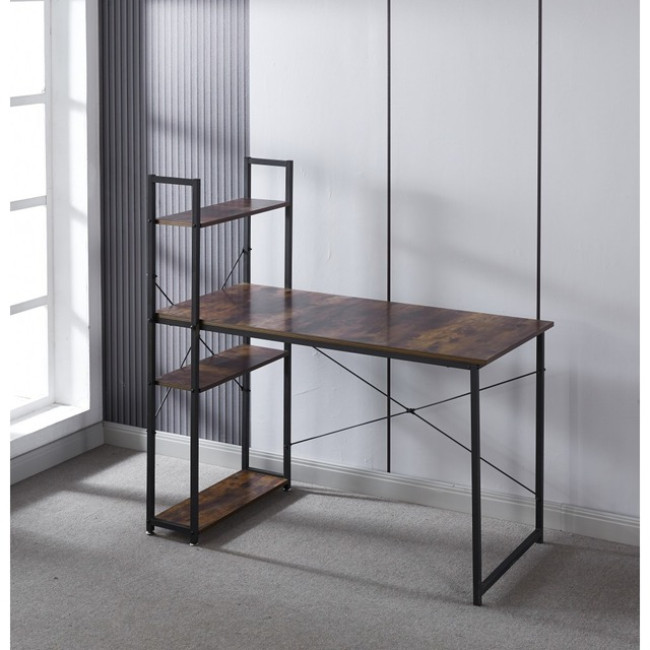 Стол письменный металлический лофт с полкой Bonro B-003