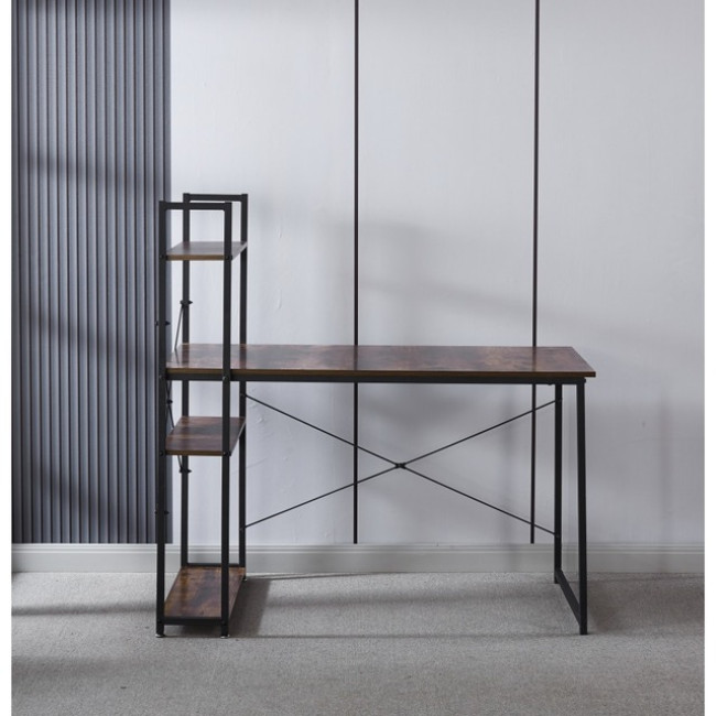 Стол письменный металлический лофт с полкой Bonro B-003