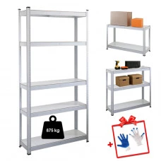 Стелаж металевий 180х90х40 Siker GoodTool P9040L білий 5 полиць