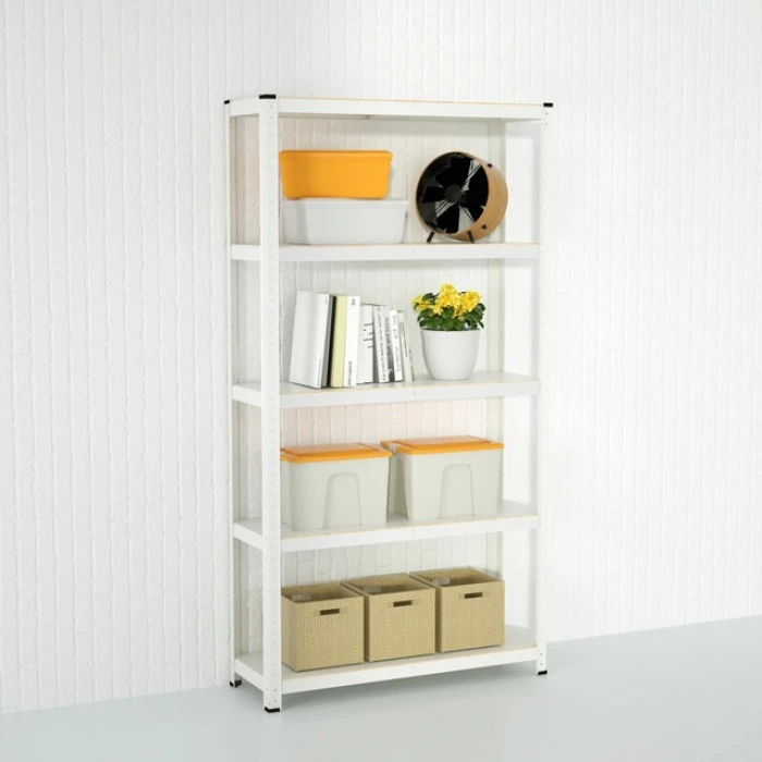 Стелаж металевий 180х90х40 Siker GoodTool P9040L білий 5 полиць