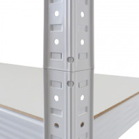 Стеллаж металлический 180х90х40 Siker GoodTool P9040L белый 5 полок