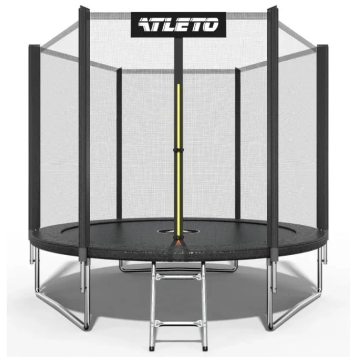 Батут дитячий з сіткою 183 см Atleto чорний