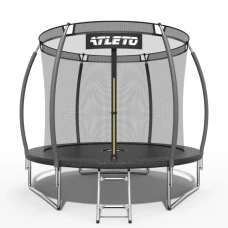 Батут дитячий 252 см з внутрішньою сіткою та драбинкою Atleto чорний