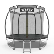 Батут дитячий 312 см з внутрішньою сіткою та драбинкою Atleto чорний