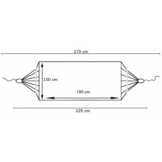 Гамак двомісний підвісний з тканини 270х150 Bonro B-091 зелений + чохол 120 кг
