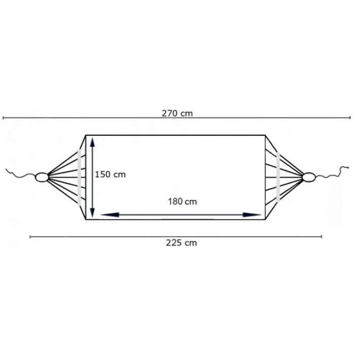 Гамак двомісний підвісний з тканини 270х150 Bonro B-091 зелений + чохол 120 кг