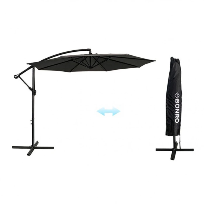 Зонтик садовый регулируемый с наклоном серый Bonro B-7012 3м 8 спиц