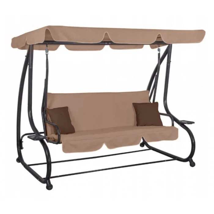 Качеля садова Bonro Garden BW-002 коричнева 3 місна