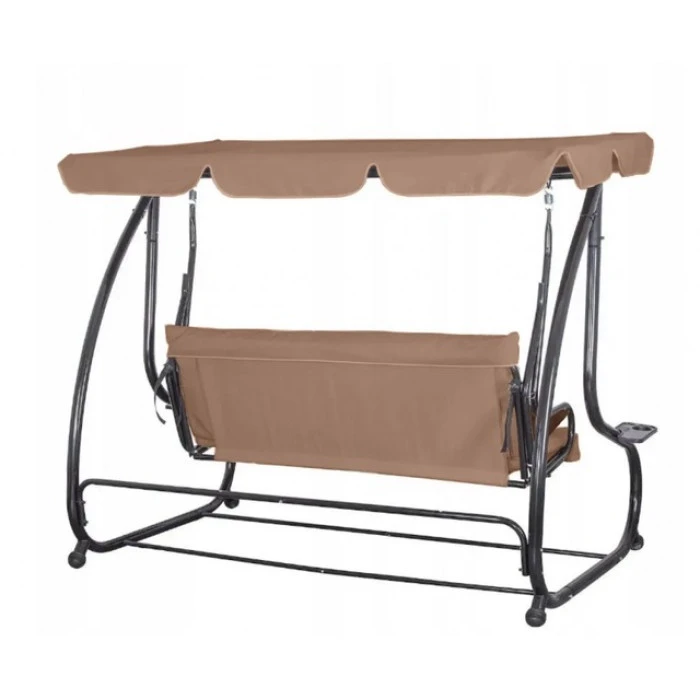 Качеля садова Bonro Garden BW-002 коричнева 3 місна