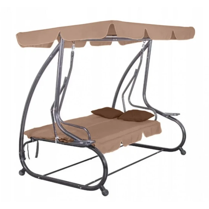 Качеля садова Bonro Garden BW-002 коричнева 3 місна