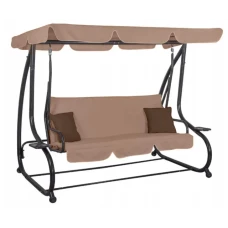Качеля садова Bonro Garden BW-002 коричнева 3 місна