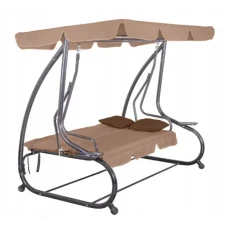 Качеля садова Bonro Garden BW-002 коричнева 3 місна