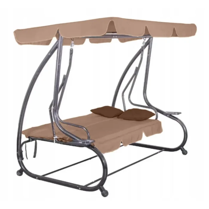Качеля садова Bonro Garden BW-002 коричнева 3 місна