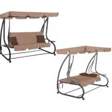 Качеля садова Bonro Garden BW-002 коричнева 3 місна