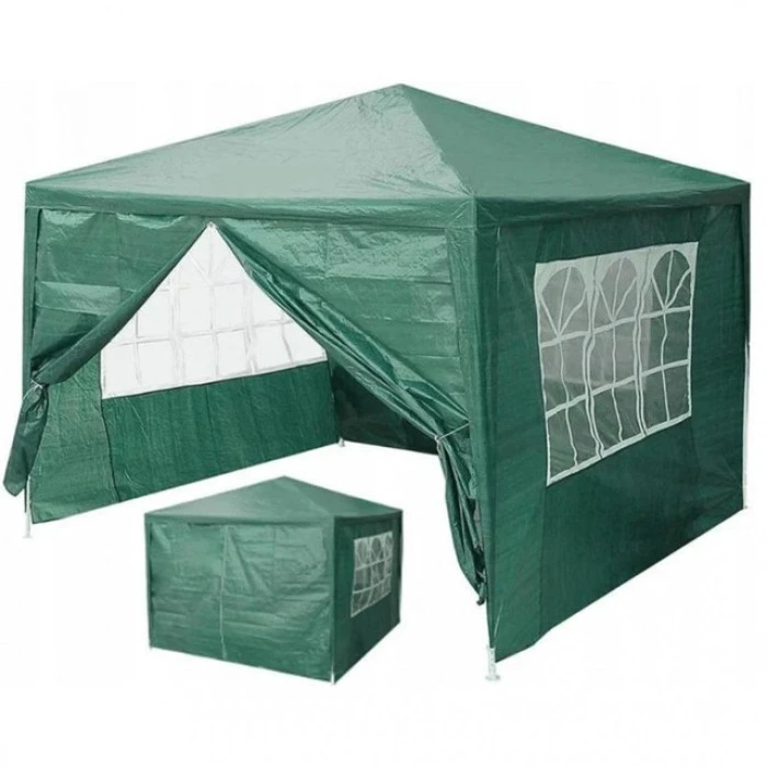 Садовый павильон беседка палатка 3х3 м Bonro B-1023 (4 стенки) зеленый