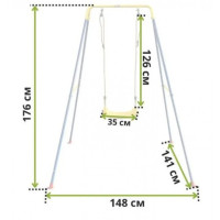 Гойдалка дитяча вулична металева Spoko SP-S02 різнокольорова