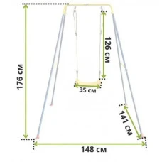 Качели детские уличные металлические Spoko SP-S02 разноцветные