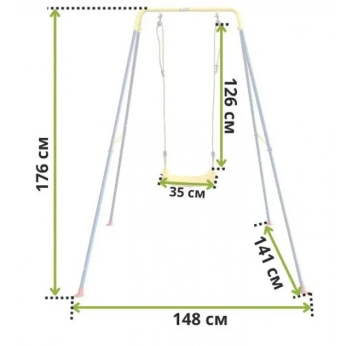 Качели детские уличные металлические Spoko SP-S02 разноцветные