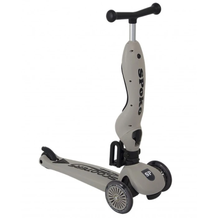 Самокат детский трехколесный 2в1 Spoko SP-322 светло-серый