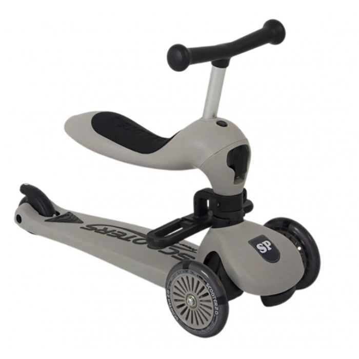 Самокат детский трехколесный 2в1 Spoko SP-322 светло-серый