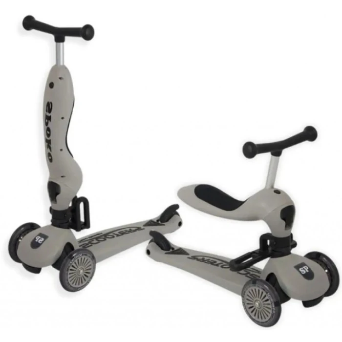 Самокат детский трехколесный 2в1 Spoko SP-322 светло-серый