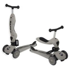 Самокат дитячий триколісний 2в1 Spoko SP-322 світло-сірий