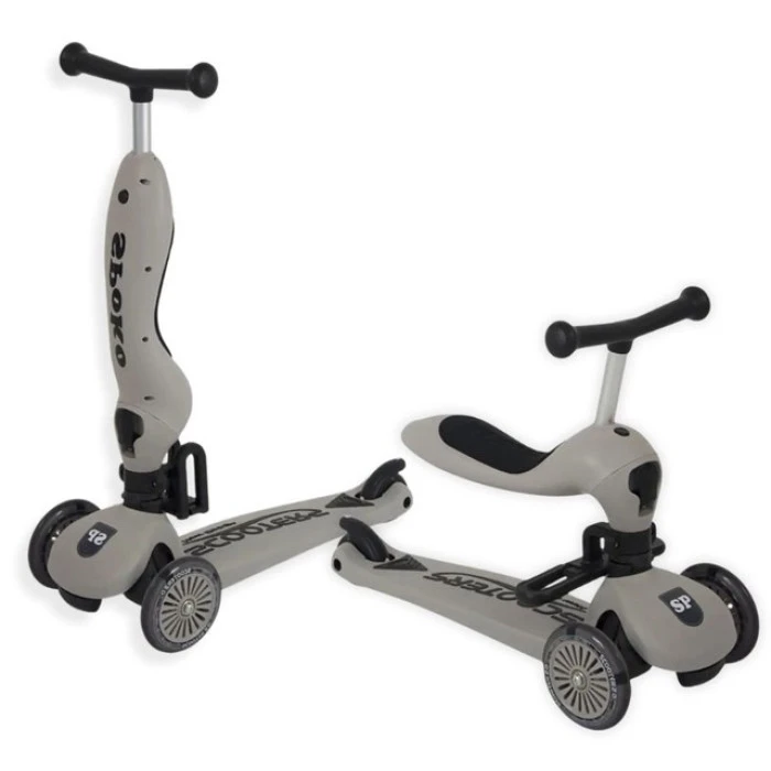 Самокат детский трехколесный 2в1 Spoko SP-322 светло-серый