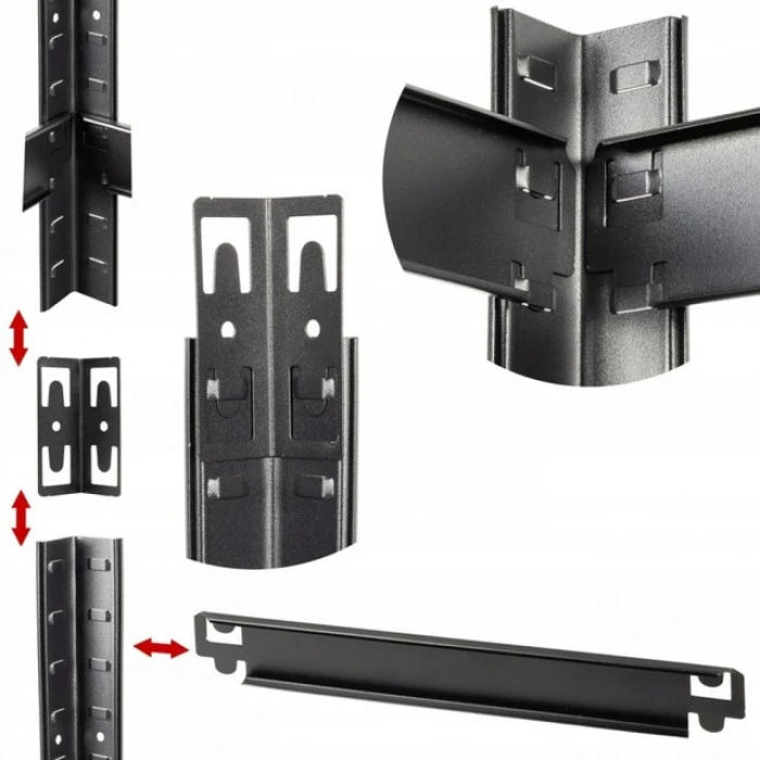 Стелаж металевий 180х90х30 Siker P9030 чорний 5 полиць