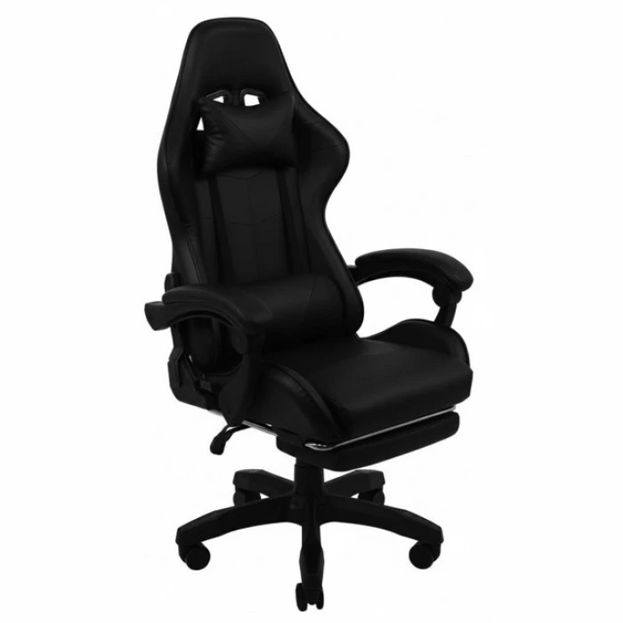Крісло геймерське Bonro B-810 чорне з підставкою для ніг