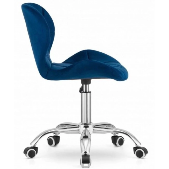 Крісло на колесах Bonro B-531 велюр синє