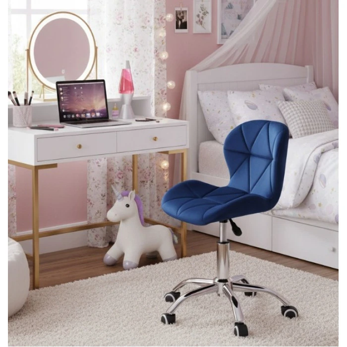 Крісло на колесах Bonro B-531 велюр синє