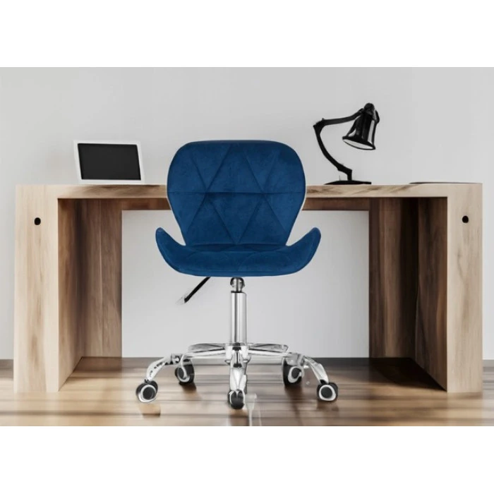 Крісло на колесах Bonro B-531 велюр синє