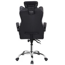 Крісло офісне з підставкою для ніг Bonro B-058 чорно-біле