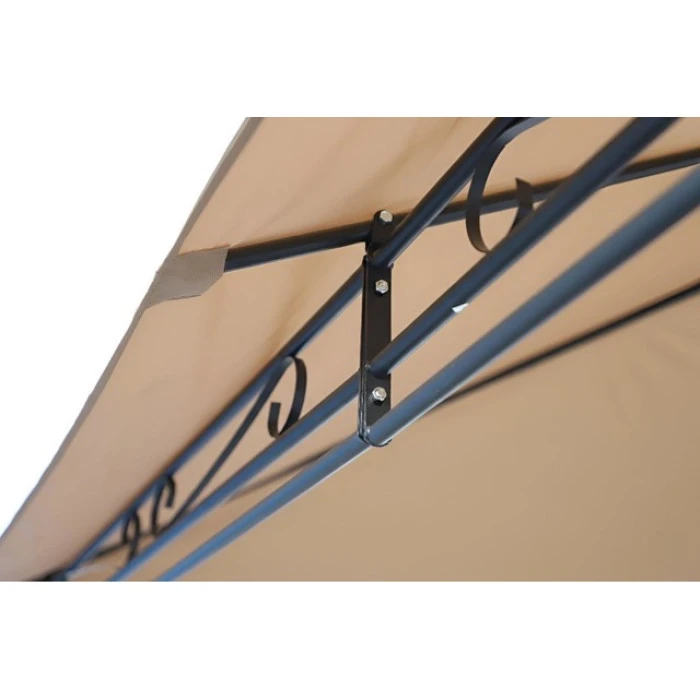 Садовый павильон беседка 3х4 м с москитной сеткой Bonro B-1026 коричневый