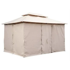 Садовый павильон беседка 3х4 м с москитной сеткой Bonro B-1026 коричневый