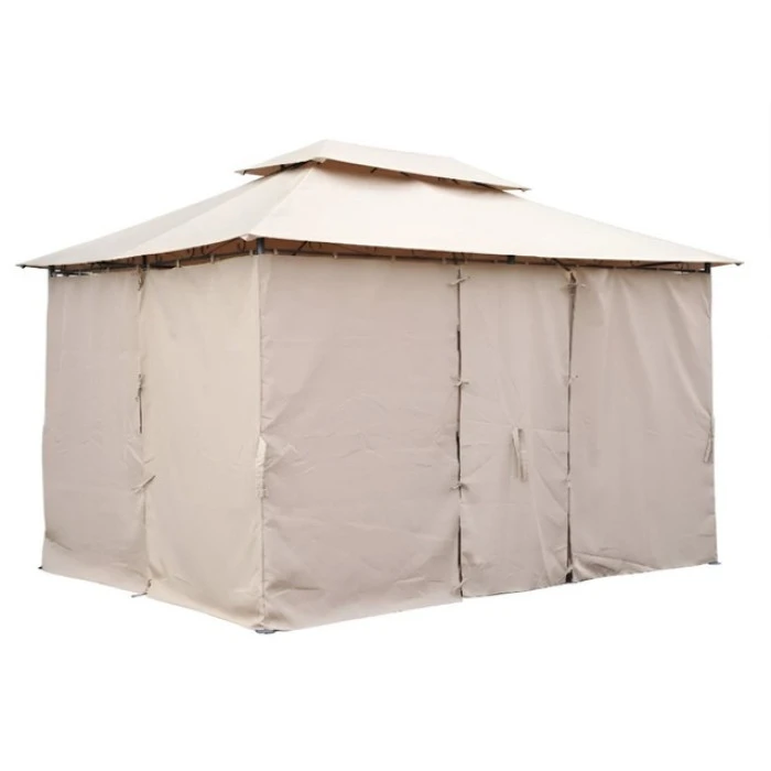 Садовый павильон беседка 3х4 м с москитной сеткой Bonro B-1026 коричневый