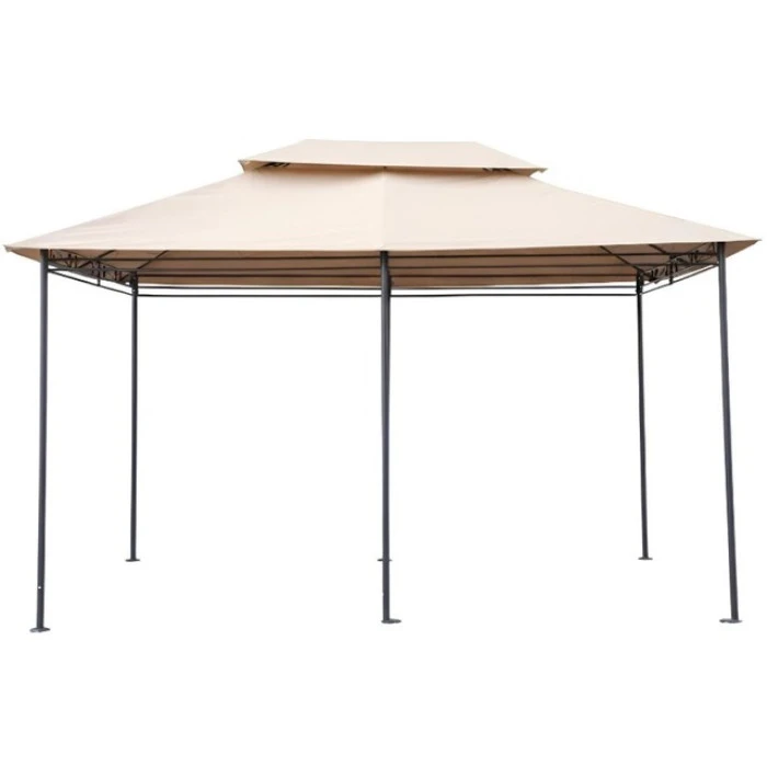 Садовый павильон беседка 3х4 м с москитной сеткой Bonro B-1026 коричневый