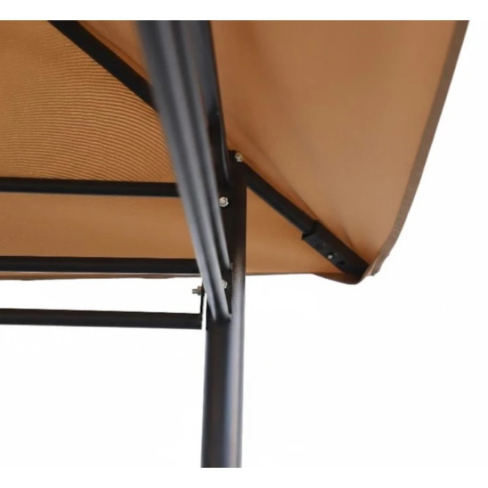 Садовый павильон беседка 3х4 м с москитной сеткой Bonro B-1026 коричневый