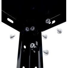 Стелаж металевий 150х75х30 см Siker P7530 чорний 4 полиці