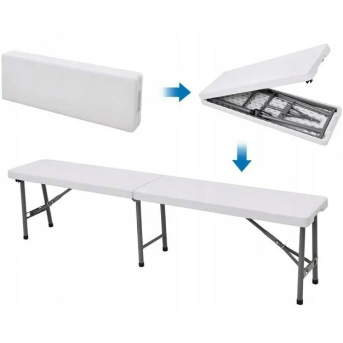 Лавка садова складна Bonro BS 183-2 біла