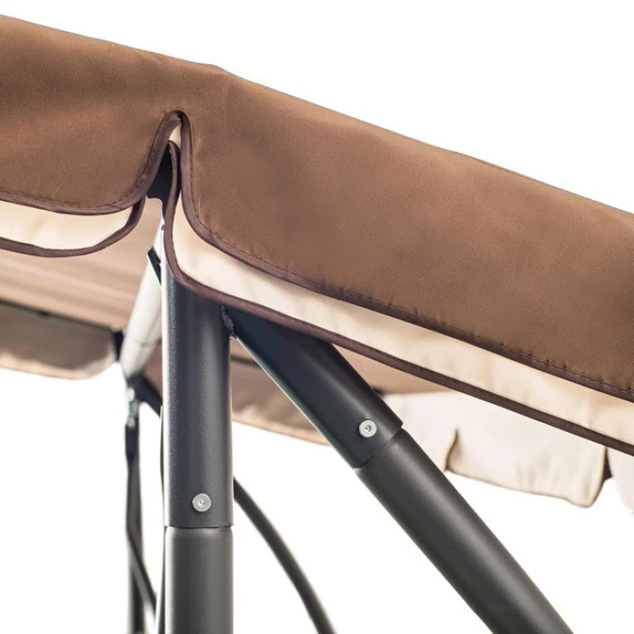 Качеля садова Bonro Garden коричнева 4 місна 230 см ширина