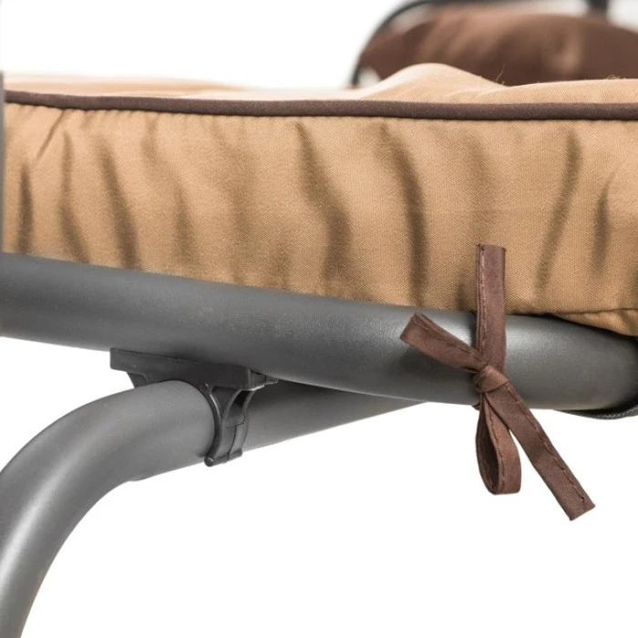 Качеля садова Bonro Garden коричнева 4 місна 230 см ширина
