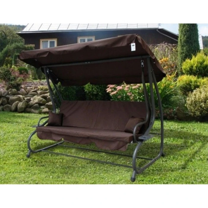 Качеля садова Bonro Garden коричнева 4 місна 230 см ширина